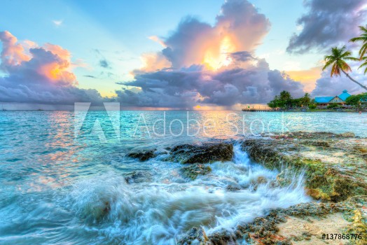 Picture of Caribbean Beach Sunset